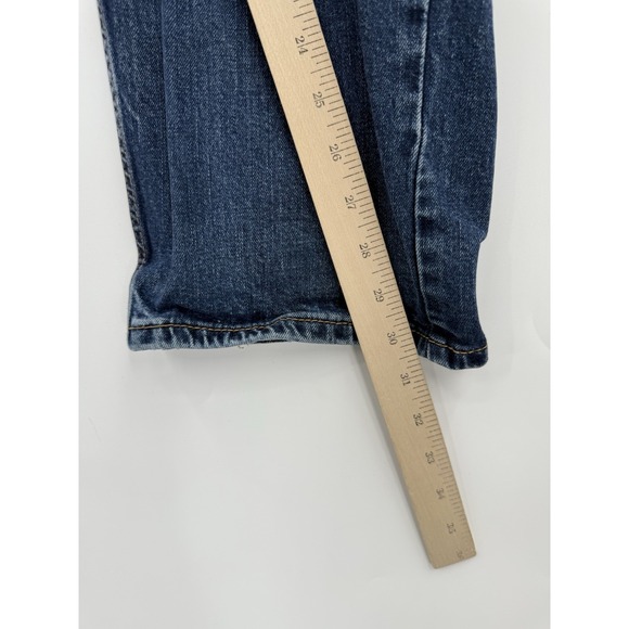 Levis 505 Jeans Mens 40x30 Blue Straight Leg Fade Medium Wash Denim Pants - Picture 8 of 10